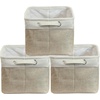 image:imageSimple Houseware 13 x 13 Large Fabric Storage Cubes 3 Pack BlueBeige