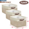 image:imageSimple Houseware 13 x 13 Large Fabric Storage Cubes 3 Pack BlueBeige