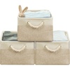 image:imageSimple Houseware 13 x 13 Large Fabric Storage Cubes 3 Pack BlueBeige