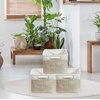 image:imageSimple Houseware 13 x 13 Large Fabric Storage Cubes 3 Pack BlueBeige