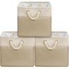 image:imageSimple Houseware 13 x 13 Large Fabric Storage Cubes 3 Pack BlueBeige