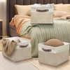 image:imageSimple Houseware 13 x 13 Large Fabric Storage Cubes 3 Pack BlueBeige