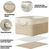 image:imageSimple Houseware 13 x 13 Large Fabric Storage Cubes 3 Pack BlueBeige