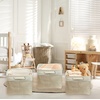 image:imageSimple Houseware 13 x 13 Large Fabric Storage Cubes 3 Pack BlueBeige