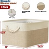 image:imageSimple Houseware 13 x 13 Large Fabric Storage Cubes 3 Pack BlueBeige