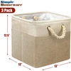 image:imageSimple Houseware 13 x 13 Large Fabric Storage Cubes 3 Pack BlueBeige
