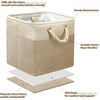 image:imageSimple Houseware 13 x 13 Large Fabric Storage Cubes 3 Pack BlueBeige