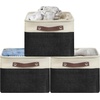 image:imageSimple Houseware 13 x 13 Large Fabric Storage Cubes 3 Pack BlueBlack