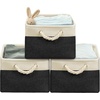 image:imageSimple Houseware 13 x 13 Large Fabric Storage Cubes 3 Pack BlueBlack