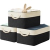 image:imageSimple Houseware 13 x 13 Large Fabric Storage Cubes 3 Pack BlueBlack