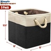 image:imageSimple Houseware 13 x 13 Large Fabric Storage Cubes 3 Pack BlueBlack