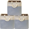 image:imageSimple Houseware 13 x 13 Large Fabric Storage Cubes 3 Pack BlueBlue