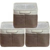 image:imageSimple Houseware 13 x 13 Large Fabric Storage Cubes 3 Pack BlueBrown