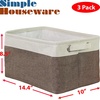 image:imageSimple Houseware 13 x 13 Large Fabric Storage Cubes 3 Pack BlueBrown