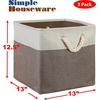 image:imageSimple Houseware 13 x 13 Large Fabric Storage Cubes 3 Pack BlueBrown