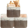 image:imageSimple Houseware 13 x 13 Large Fabric Storage Cubes 3 Pack BlueBrown