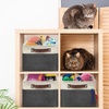 image:imageSimple Houseware 13 x 13 Large Fabric Storage Cubes 3 Pack BlueDark Gray