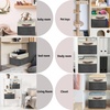 image:imageSimple Houseware 13 x 13 Large Fabric Storage Cubes 3 Pack BlueDark Gray