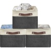 image:imageSimple Houseware 13 x 13 Large Fabric Storage Cubes 3 Pack BlueDark Gray