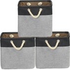 image:imageSimple Houseware 13 x 13 Large Fabric Storage Cubes 3 Pack BlueDark Gray