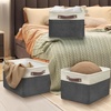 image:imageSimple Houseware 13 x 13 Large Fabric Storage Cubes 3 Pack BlueDark Gray