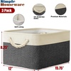 image:imageSimple Houseware 13 x 13 Large Fabric Storage Cubes 3 Pack BlueDark Gray