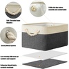 image:imageSimple Houseware 13 x 13 Large Fabric Storage Cubes 3 Pack BlueDark Gray