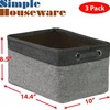 image:imageSimple Houseware 13 x 13 Large Fabric Storage Cubes 3 Pack BlueDark Gray