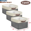 image:imageSimple Houseware 13 x 13 Large Fabric Storage Cubes 3 Pack BlueDark Gray