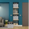 image:imageSimple Houseware 13 x 13 Large Fabric Storage Cubes 3 Pack BlueDark Gray