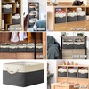 image:imageSimple Houseware 13 x 13 Large Fabric Storage Cubes 3 Pack BlueDark Gray