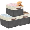 image:imageSimple Houseware 13 x 13 Large Fabric Storage Cubes 3 Pack BlueDark Gray