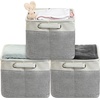image:imageSimple Houseware 13 x 13 Large Fabric Storage Cubes 3 Pack BlueGrey