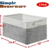 image:imageSimple Houseware 13 x 13 Large Fabric Storage Cubes 3 Pack BlueGrey
