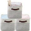 image:imageSimple Houseware 13 x 13 Large Fabric Storage Cubes 3 Pack BlueGrey
