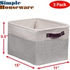 image:imageSimple Houseware 13 x 13 Large Fabric Storage Cubes 3 Pack BlueGrey