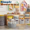 image:imageSimple Houseware 13 x 13 Large Fabric Storage Cubes 3 Pack BlueGrey