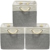 image:imageSimple Houseware 13 x 13 Large Fabric Storage Cubes 3 Pack BlueGrey