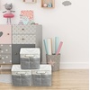 image:imageSimple Houseware 13 x 13 Large Fabric Storage Cubes 3 Pack BlueGrey