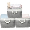 image:imageSimple Houseware 13 x 13 Large Fabric Storage Cubes 3 Pack BlueGrey