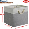 image:imageSimple Houseware 13 x 13 Large Fabric Storage Cubes 3 Pack BlueGrey