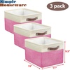 image:imageSimple Houseware 13 x 13 Large Fabric Storage Cubes 3 Pack BluePink