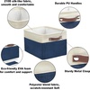 image:imageSimple Houseware 13 x 13 Large Fabric Storage Cubes 3 Pack BlueSteel Blue