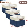 image:imageSimple Houseware 13 x 13 Large Fabric Storage Cubes 3 Pack BlueSteel Blue