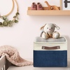 image:imageSimple Houseware 13 x 13 Large Fabric Storage Cubes 3 Pack BlueSteel Blue