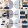 image:imageSimple Houseware 13 x 13 Large Fabric Storage Cubes 3 Pack BlueSteel Blue