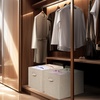 image:imageSimple Houseware 15 x 13 Foldable Fabric Storage Bin with Handles PinkBeige