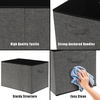 image:imageSimple Houseware 15 x 13 Foldable Fabric Storage Bin with Handles PinkDark Grey