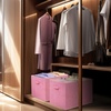 image:imageSimple Houseware 15 x 13 Foldable Fabric Storage Bin with Handles PinkPink