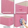 image:imageSimple Houseware 15 x 13 Foldable Fabric Storage Bin with Handles PinkPink